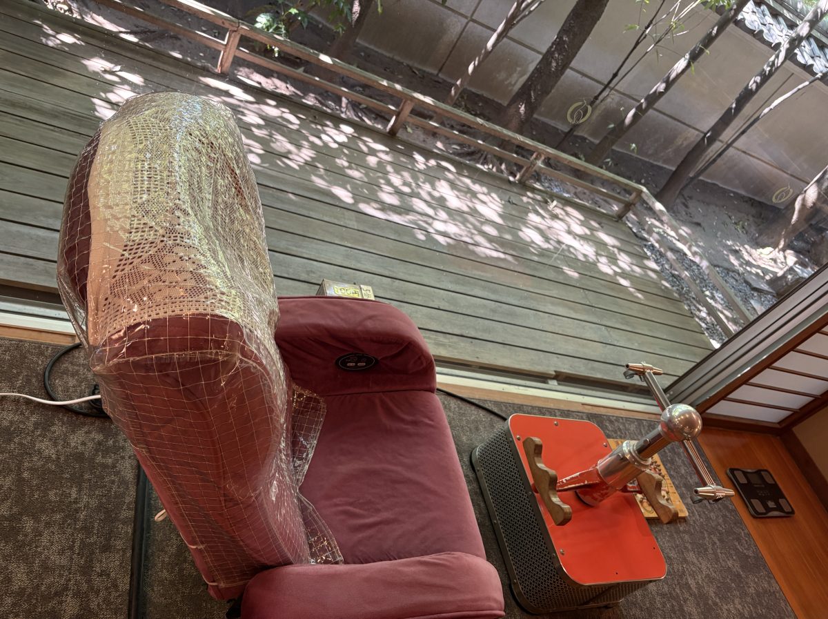 大浴場の脱衣所に設置されたマッサージチェア