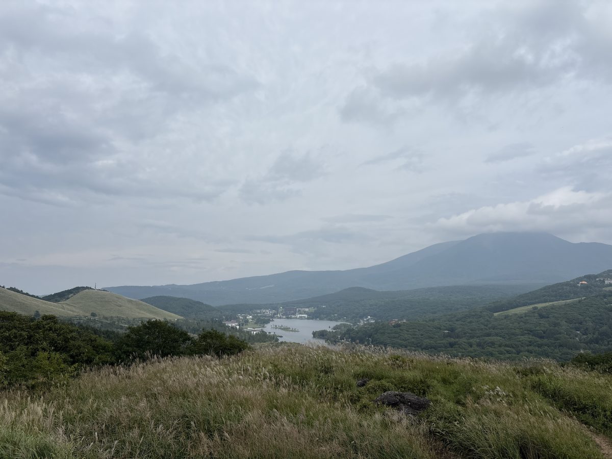 ビーナスラインから望む美しい白樺湖の遠景